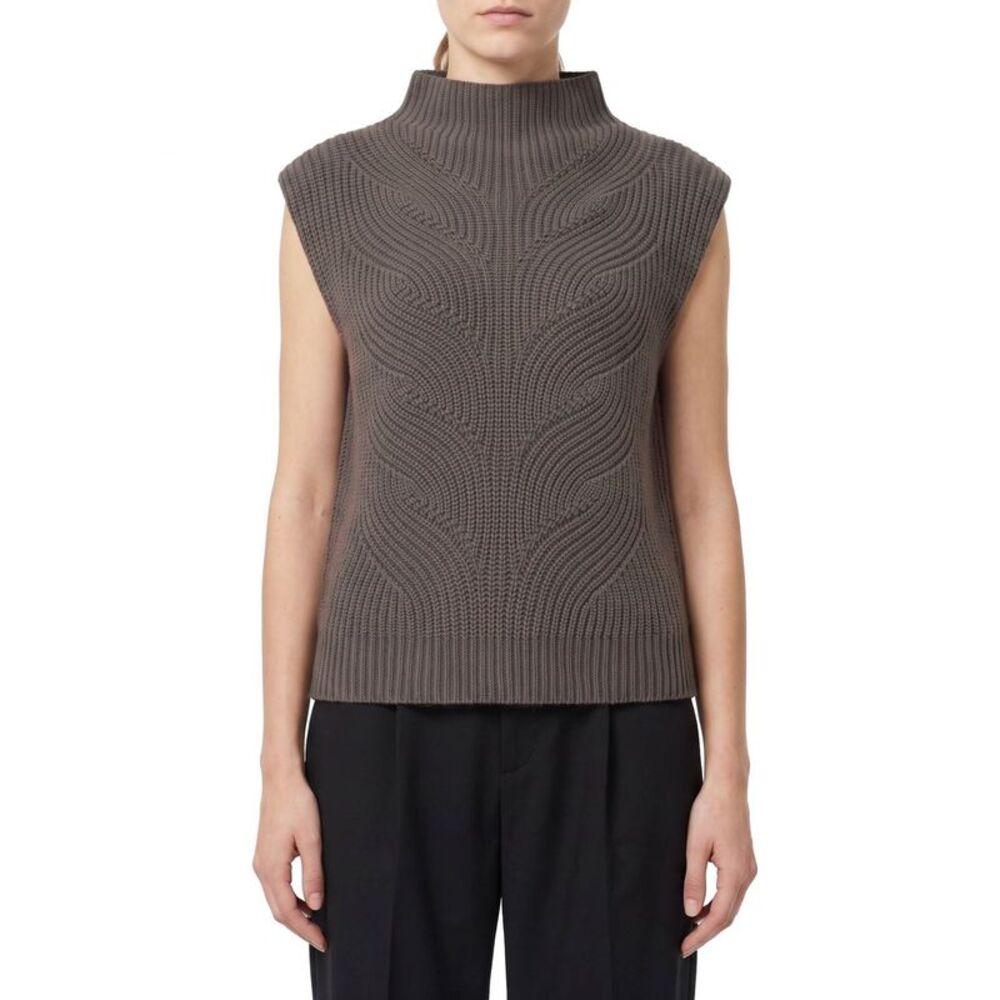 Herno Women Sleeveless Herno Wool Sweater With Funnel Neck